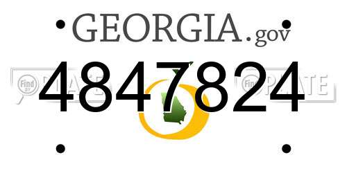 4847824 Georgia License Plate