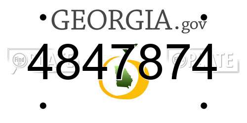 4847874 Georgia License Plate