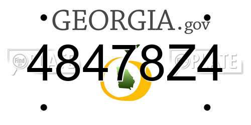 48478Z4 Georgia License Plate