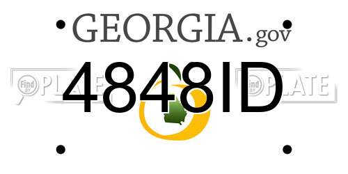 4848ID Georgia License Plate