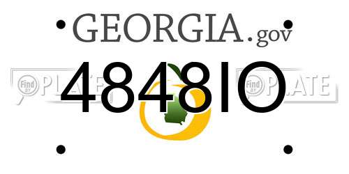 4848IO Georgia License Plate