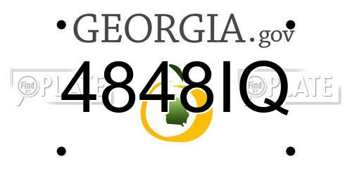 4848IQ Georgia License Plate