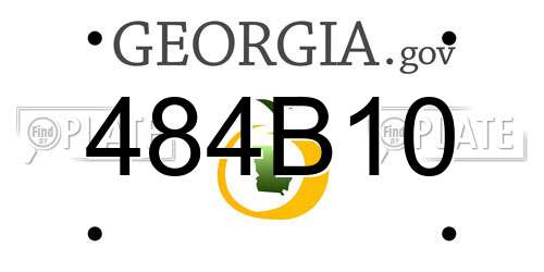 484B10 Georgia License Plate
