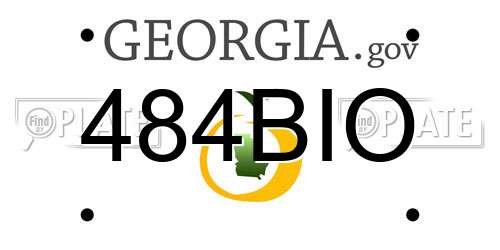 484BIO Georgia License Plate