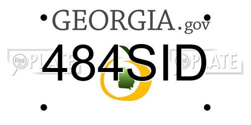 484SID Georgia License Plate