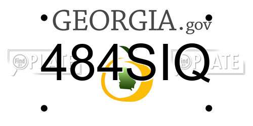 484SIQ Georgia License Plate