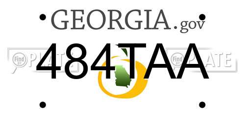 484TAA Georgia License Plate