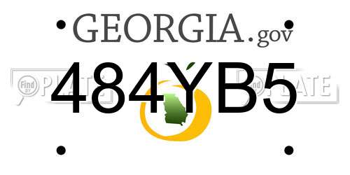 484YB5 Georgia License Plate
