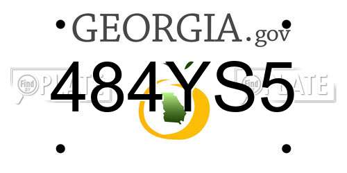 484YS5 Georgia License Plate