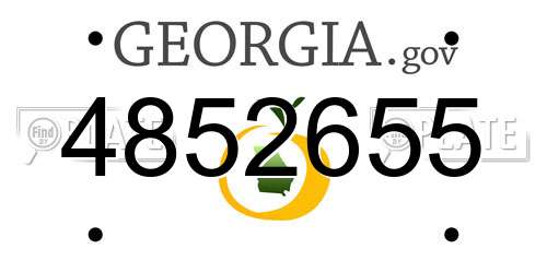 4852655 Georgia License Plate