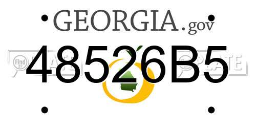 48526B5 Georgia License Plate