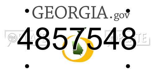 4857548 Georgia License Plate