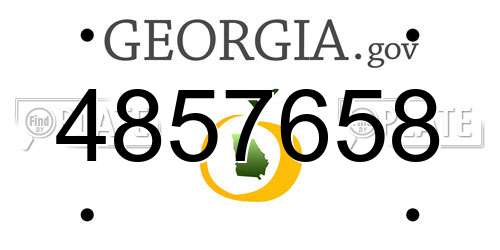 4857658 Georgia License Plate