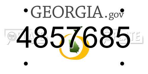 4857685 Georgia License Plate