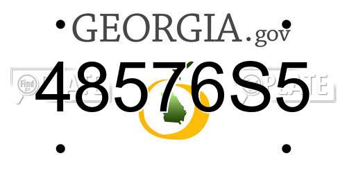 48576S5 Georgia License Plate