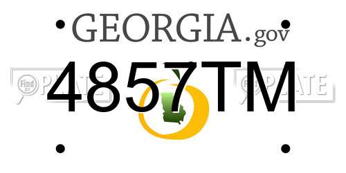 4857TM Georgia License Plate