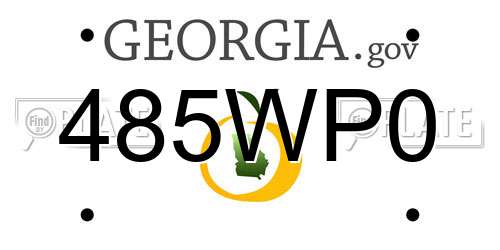 485WP0 Georgia License Plate