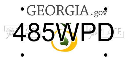 485WPD Georgia License Plate
