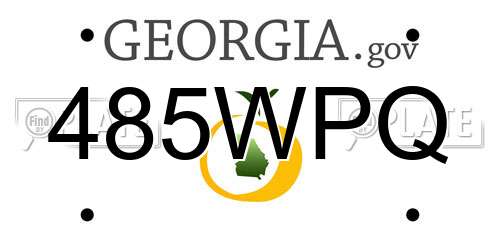 485WPQ Georgia License Plate