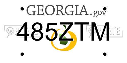 485ZTM Georgia License Plate