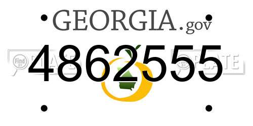 4862555 Georgia License Plate