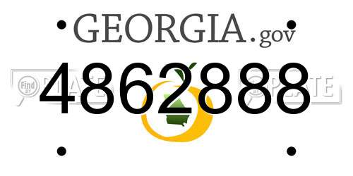 4862888 Georgia License Plate