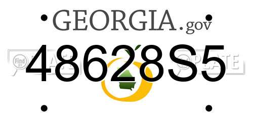 48628S5 Georgia License Plate
