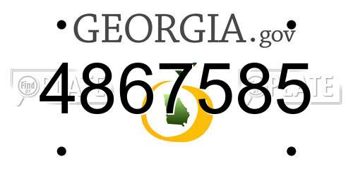 4867585 Georgia License Plate