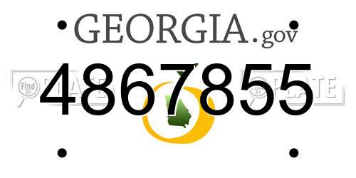 4867855 Georgia License Plate