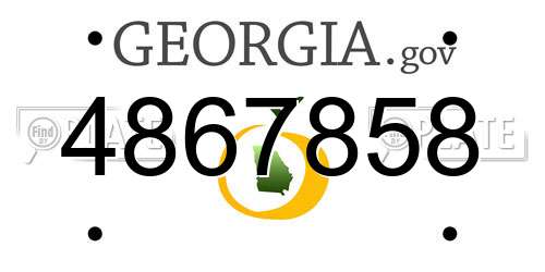 4867858 Georgia License Plate