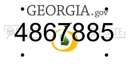 4867885 Georgia License Plate