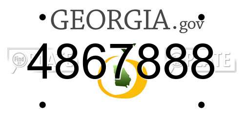 4867888 Georgia License Plate