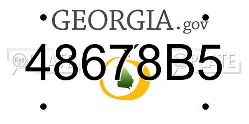 48678B5 Georgia License Plate