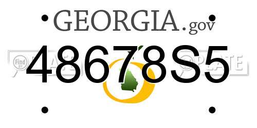 48678S5 Georgia License Plate