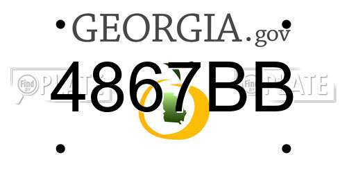 4867BB Georgia License Plate