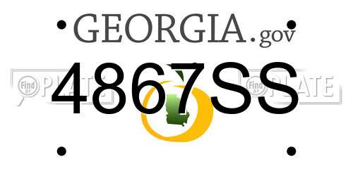 4867SS Georgia License Plate