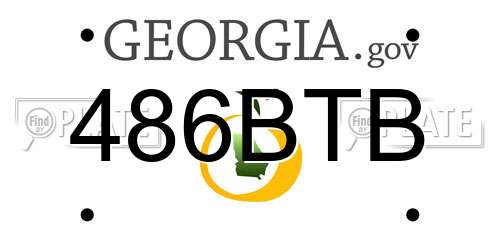 486BTB Georgia License Plate