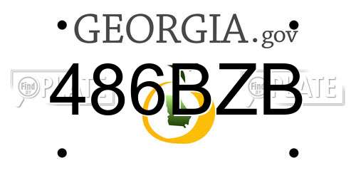 486BZB Georgia License Plate