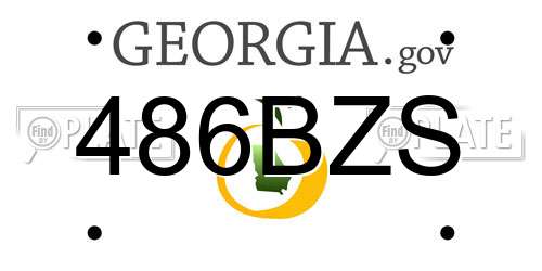 486BZS Georgia License Plate