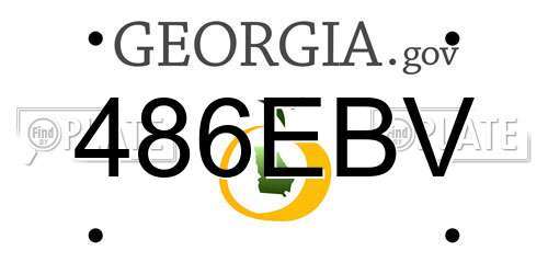 486EBV Georgia License Plate