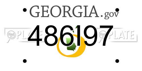 486I97 Georgia License Plate