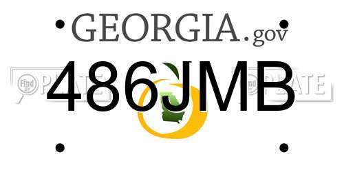 486JMB Georgia License Plate