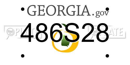 486S28 Georgia License Plate
