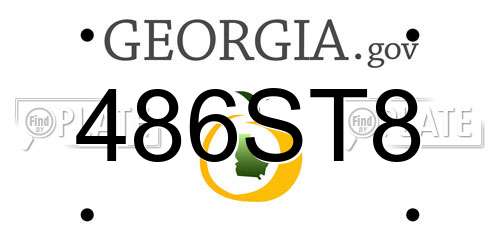 486ST8 Georgia License Plate