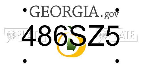 486SZ5 Georgia License Plate