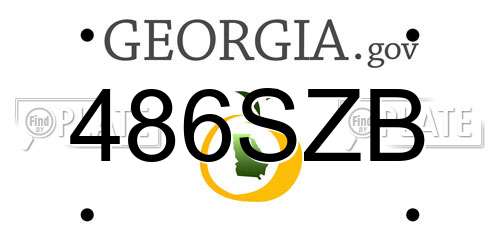 486SZB Georgia License Plate