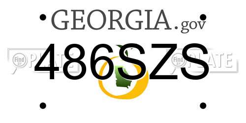 486SZS Georgia License Plate