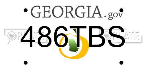 486TBS Georgia License Plate