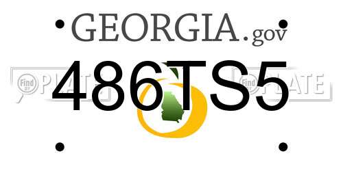 486TS5 Georgia License Plate