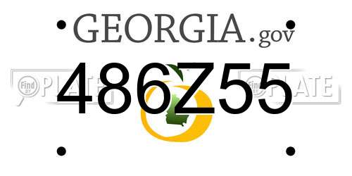 486Z55 Georgia License Plate